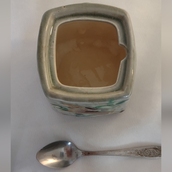 Vintage Batlin Leaping Antelope Ceramic Honey Pot w Spoon & Salt/Pepper Shakers - Picture 12 of 15